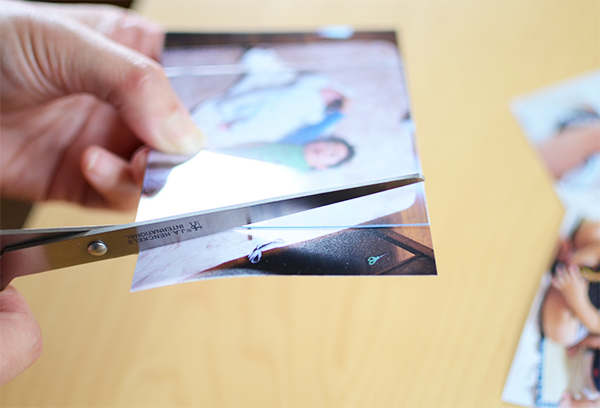 はさみでカット