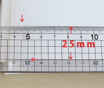 アルバム台紙と定規