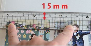 アルバム台紙と定規