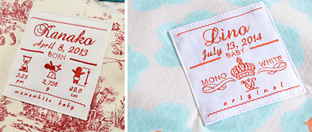 おくるみ刺繍タグ