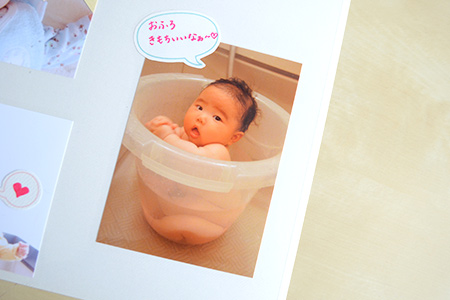 ベビーアルバムの写真に添えるコメントカード 3つのコツ 赤ちゃん 子供のアルバム手作りブログ